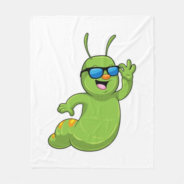 Couverture Polaire Caterpillar avec lunettes de soleil (Devant)