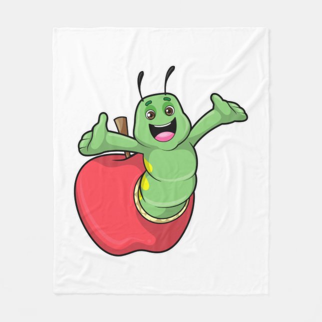 Couverture Polaire Caterpillar with Apple (Devant)