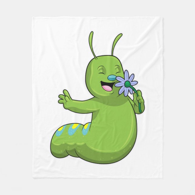 Couverture Polaire Caterpillar with Flower (Devant)