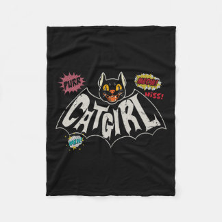 Couverture Polaire Catgirl Vintage