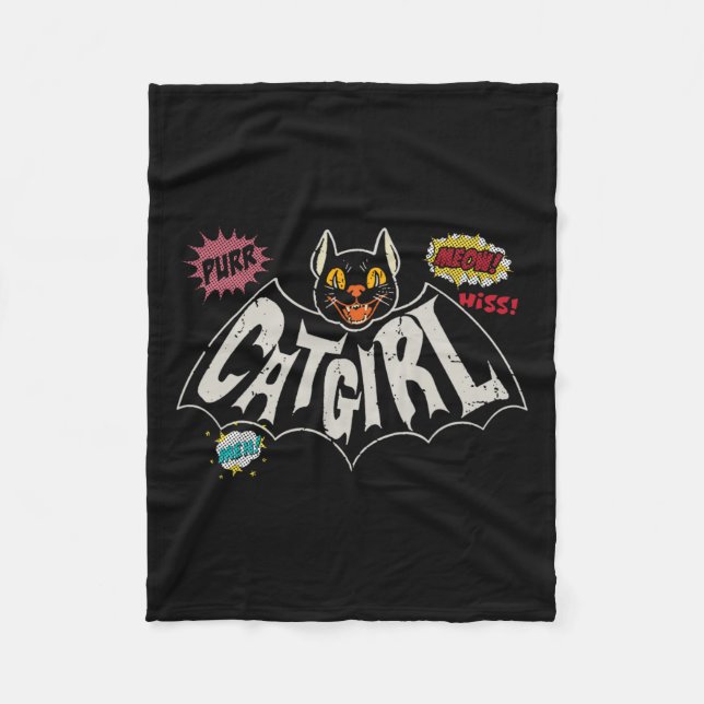 Couverture Polaire Catgirl Vintage (Devant)