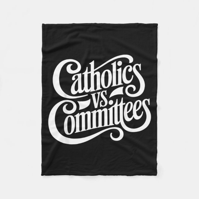 Couverture Polaire Catholics Vs Committees Funny Homour Sarcastic Say (Devant)