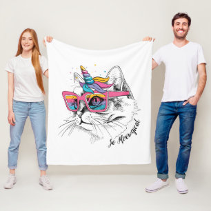 Couverture Polaire Caticorn   ainsi Meowgical