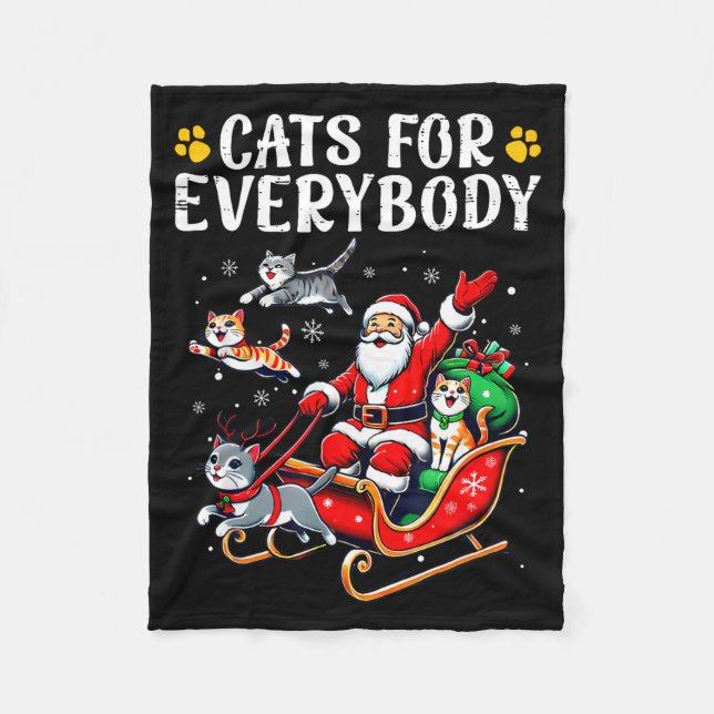 Couverture Polaire Cats For Everybody Christmas Cat Funny Xmas Men Wo (Devant)