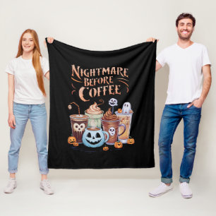 Couverture Polaire Cauchemar avant café Citrouille Épice Halloween