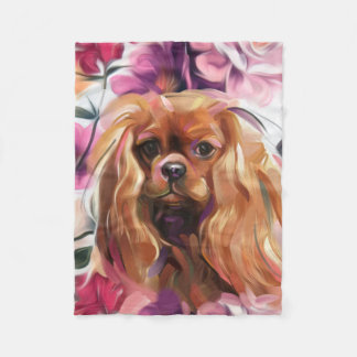 Couverture Polaire Cavalier blanc en peluche pour chien de Ruby Petit