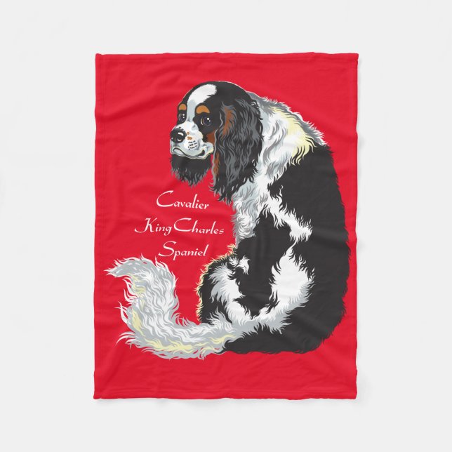 Couverture Polaire cavalier roi spaniel (Devant)