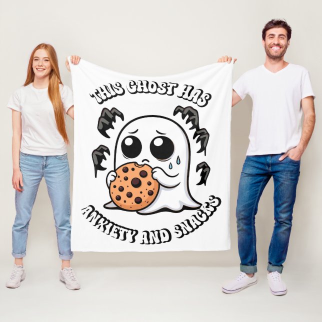 Couverture Polaire Ce fantôme a de l'anxiété et des collations (En situation)