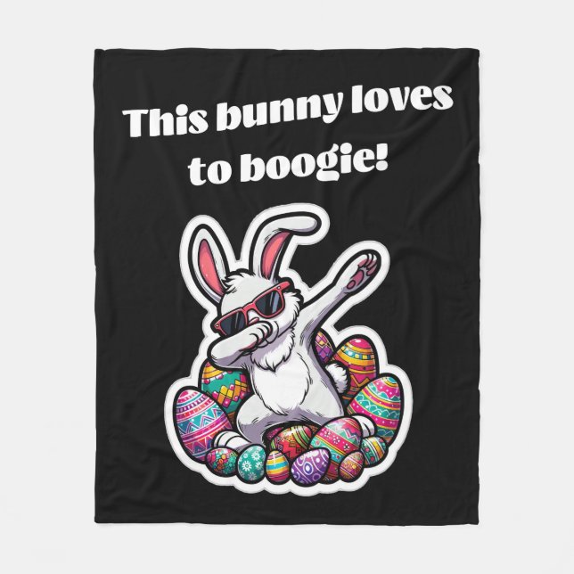Couverture Polaire Ce lapin adore faire du bogie ! (Devant)