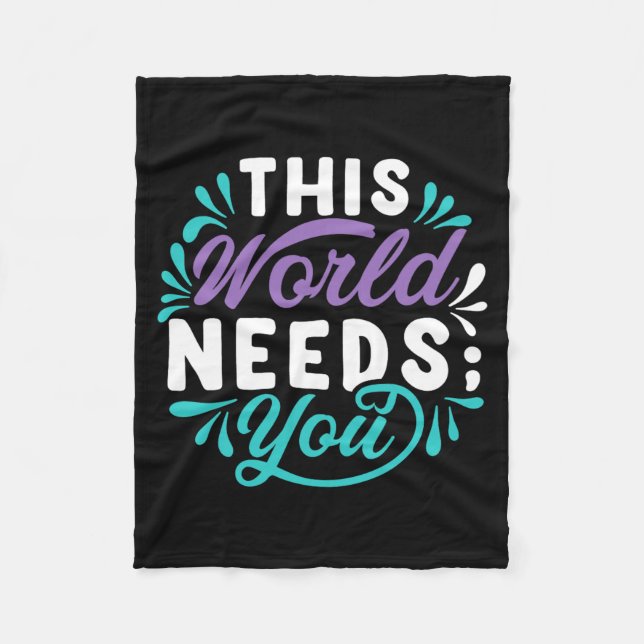 Couverture Polaire Ce Monde a Besoin de Vous Design Tri-Blend Premium (Devant)