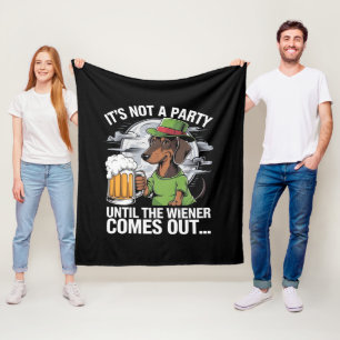 Couverture Polaire Ce n'est pas une fête avant Dachshund Irish Beer W