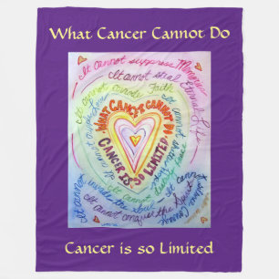 Couverture Polaire Ce que le cancer ne peut pas faire Coeur Fleece Ch