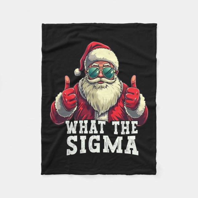 Couverture Polaire Ce que Sigma Père Noël drôle Mème de Noël Xmas Riz (Devant)
