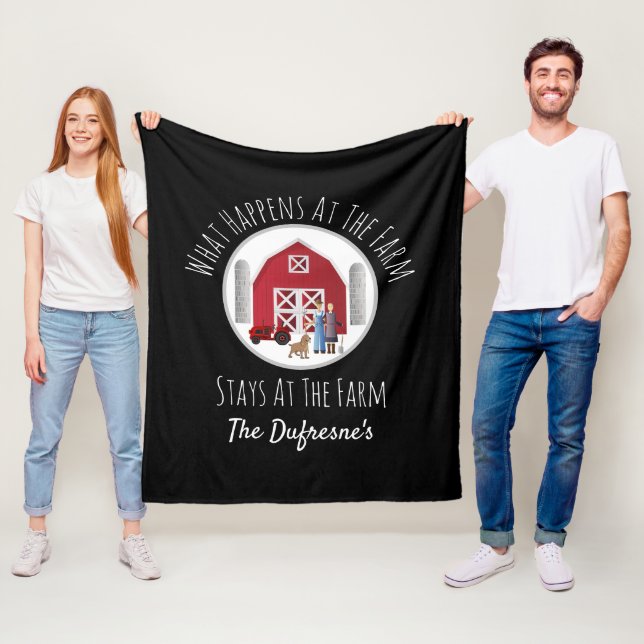 Couverture Polaire Ce Qui Se Passe À La Ferme Personnalisée (En situation)