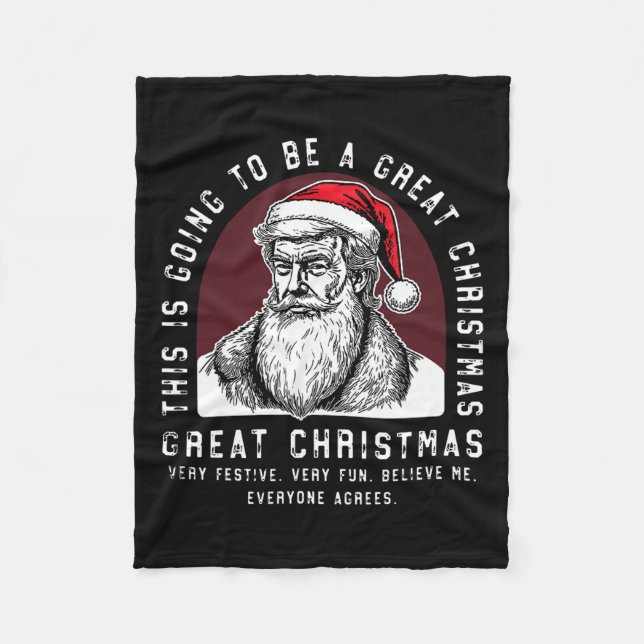 Couverture Polaire Ce Sera Un Grand Trump De Noël (Devant)