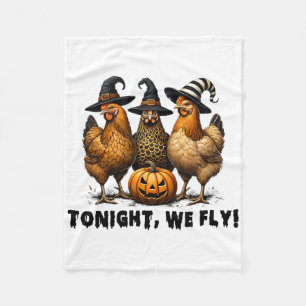 Couverture Polaire Ce Soir, Nous Volons Halloween Poulet Chute Animau