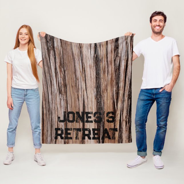 Couverture Polaire Cèdre rustique écorce arbre nature en plein air mo (En situation)