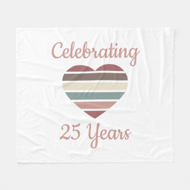 Couverture Polaire Célébration de 25 ans de mariage (Devant (Horizontal))