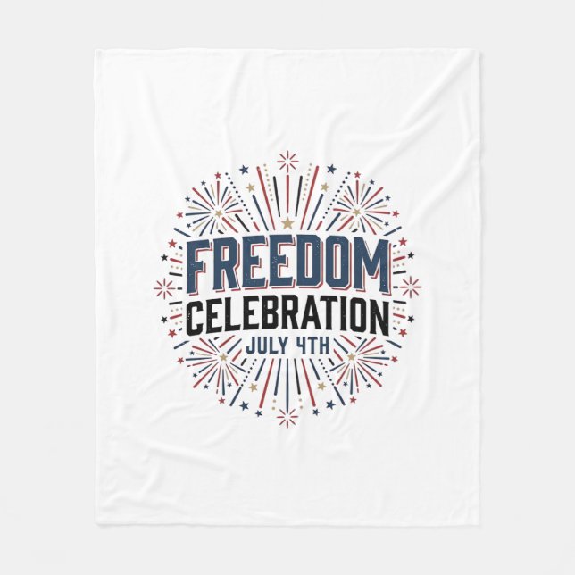 Couverture Polaire Célébration de la liberté 4 juillet conception de  (Devant)