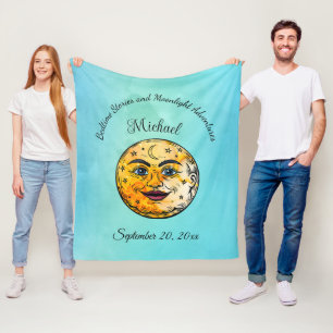 Couverture Polaire Célébration du Baby shower de la Lune