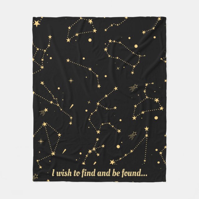 Couverture Polaire Celestial Constellations Stars Blanket (Devant)