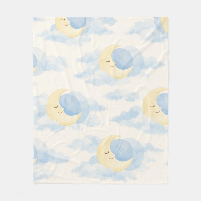 Couverture Polaire Celestial Moon Baby Fleece Blanket Soft Nursery (Devant)