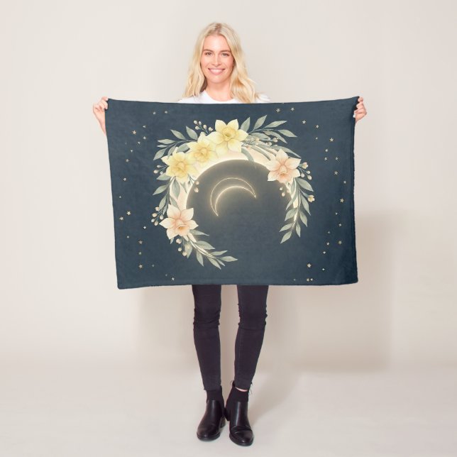 Couverture Polaire Celestial Moon & Daffodil Baby Fleece Blanket (En situation)