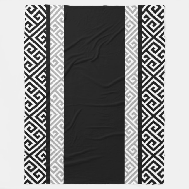 Couverture Polaire Célibataire noir et blanc (Devant)