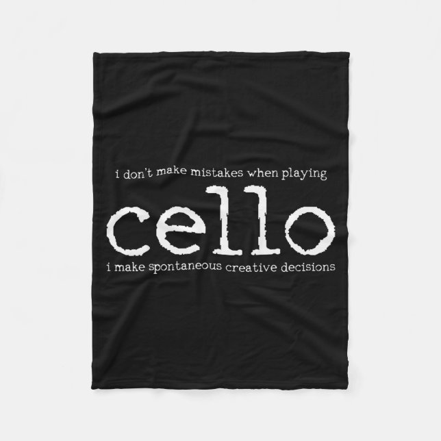 Couverture Polaire Cello Player Cellist Funny Gift  (Devant)