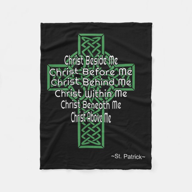 Couverture Polaire Celtic Cross Shirt St Patrick's Prayer Christian  (Devant)
