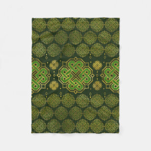 Couverture Polaire Céltic Endless Knot - Shamrock à quatre feuilles