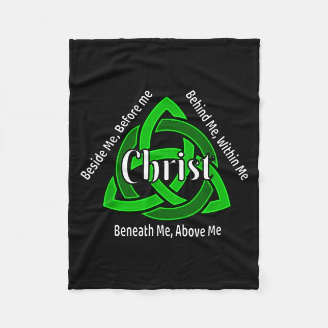 Couverture Polaire Celtic Trinity Kno Prière chrétienne de Saint-Patr (Devant)