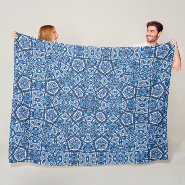 Couverture Polaire Celtique hiver Fée de neige Magique Porte Mandala (En situation)