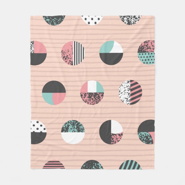 Couverture Polaire Cercles à motifs graphiques sans couture motif. Vi (Devant)