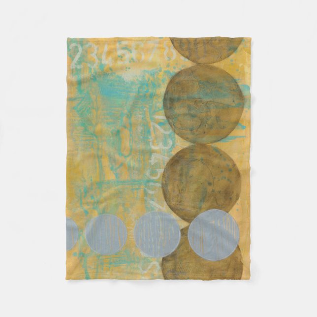 Couverture Polaire Cercles Brown et gris foncés avec des nombres (Devant)