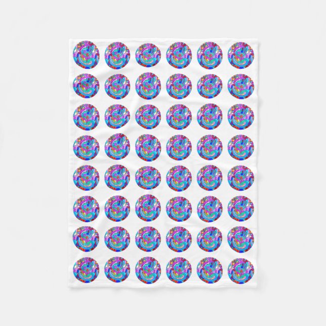 Couverture Polaire cercles d'amour super hippie (Devant)