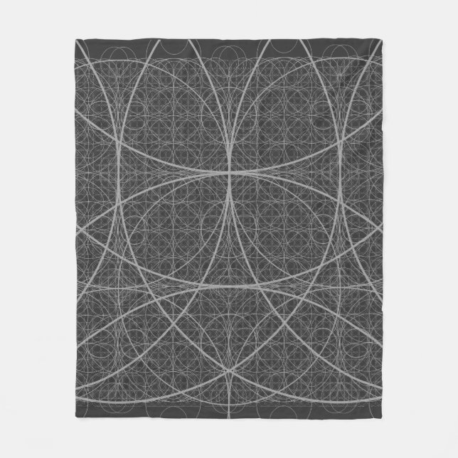 Couverture Polaire Cercles de géométrie sacrés Fleur de vie (Devant)