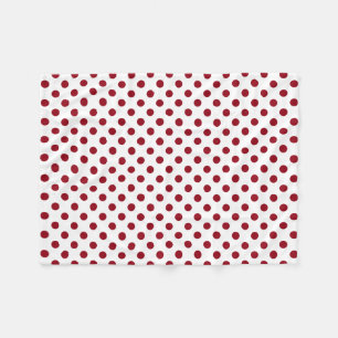 Couverture Polaire Cercles des Pois rouges de Crimson