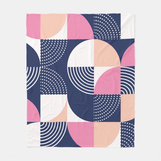 Couverture Polaire Cercles graphiques Vintage Motif sans couture (Devant)