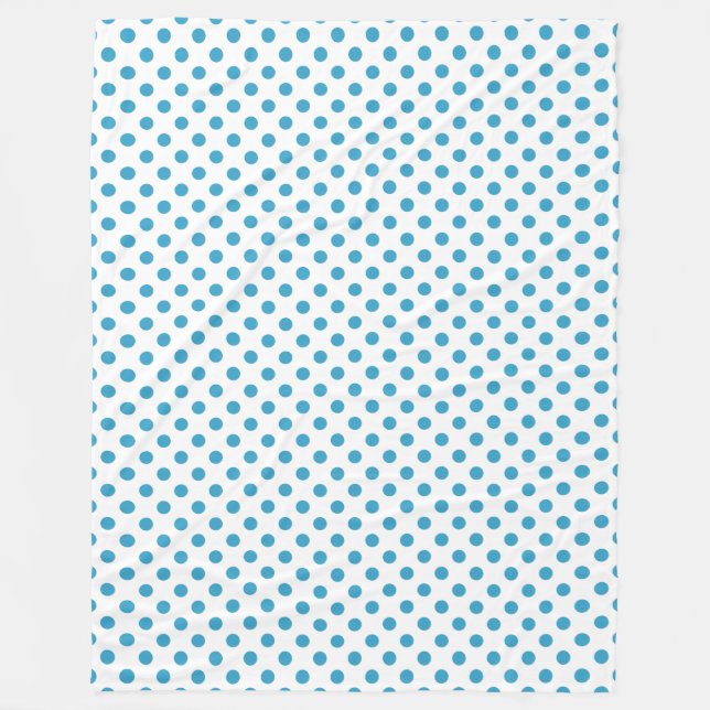 Couverture Polaire Cercles Pois bleu paon (Devant)