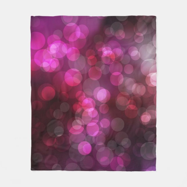 Couverture Polaire Cercles vintages : rose foncé, bleu. (Devant)