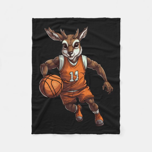 Couverture Polaire Cerf de basket (Devant)