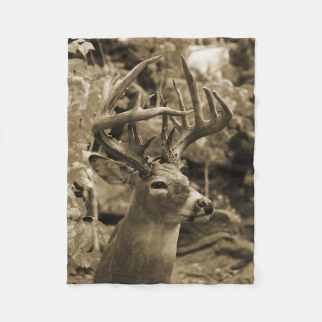 Couverture Polaire Cerf de trophée (Devant)
