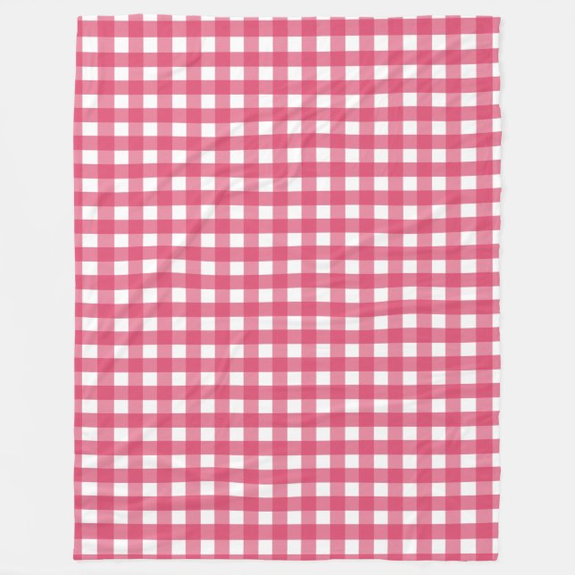 Couverture Polaire Cerise en vichy (Devant)