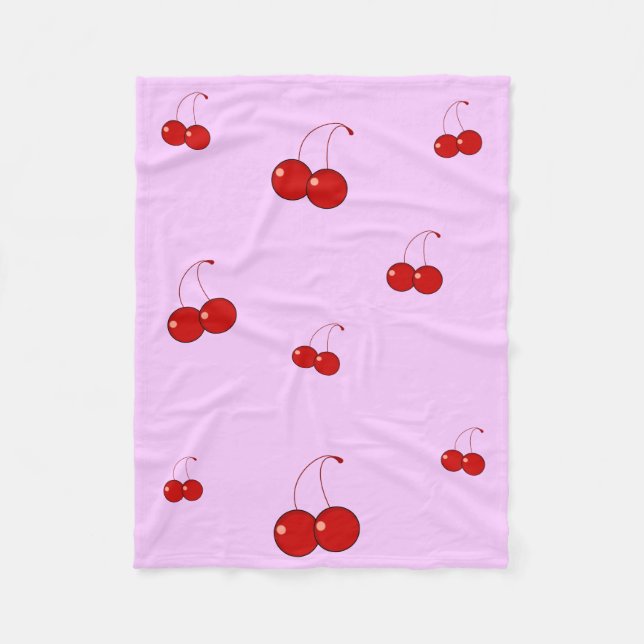 Couverture Polaire Cerises (Devant)