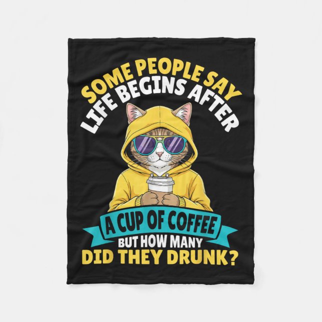 Couverture Polaire Certains Disent Que La Vie Commence Après Une Coup (Devant)