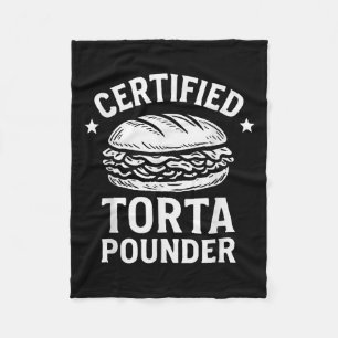 Couverture Polaire Certifié Torta Pounder Funny Torta Meme Sandwich