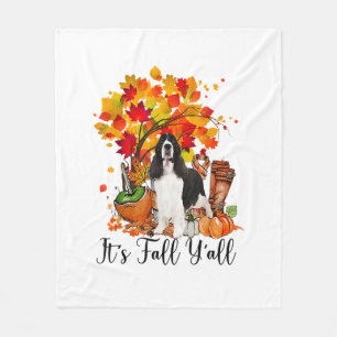 Couverture Polaire C'est automne Y'all Springer Spaniel Dog Halloween