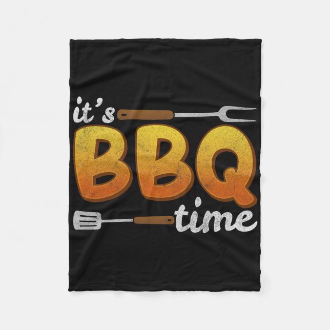 Couverture Polaire C'est Bbq Time Grilling Bbq Lover Meat Smoker Men  (Devant)
