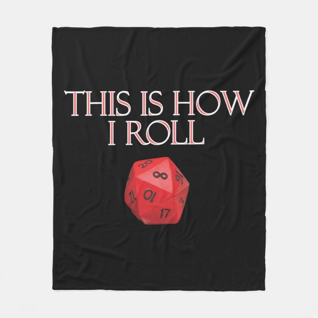 Couverture Polaire C'Est Comme Ça Que Je Roule Dice RPG Dice Drôle (Devant)